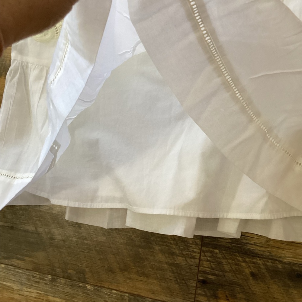 Vinyard Vines Beachy Embroidered White Dress Romantic Feminine - Picture 6 of 11